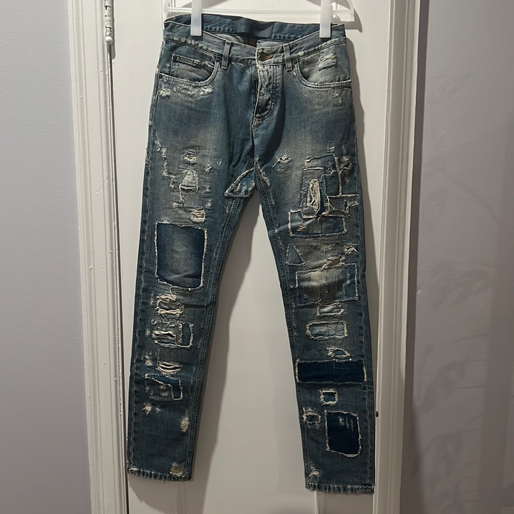 Dolce Gabbana patchwork jeans